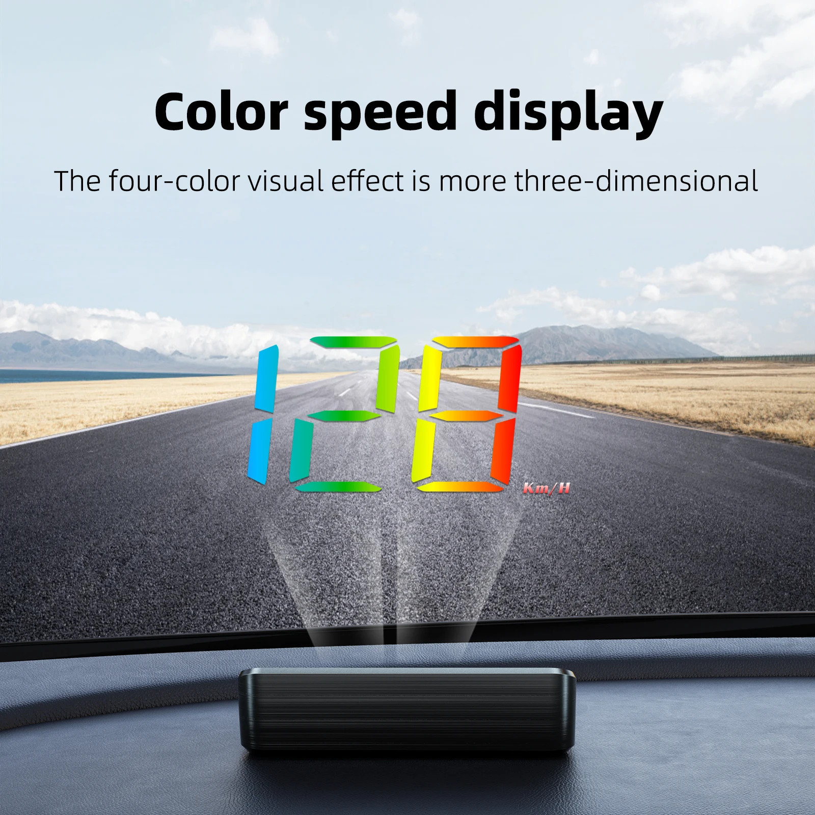 Head Up Display Projector Windshield Auto Electronic With Voltage water temperature Over-speed alarm Auto Speedometer OBD Smart