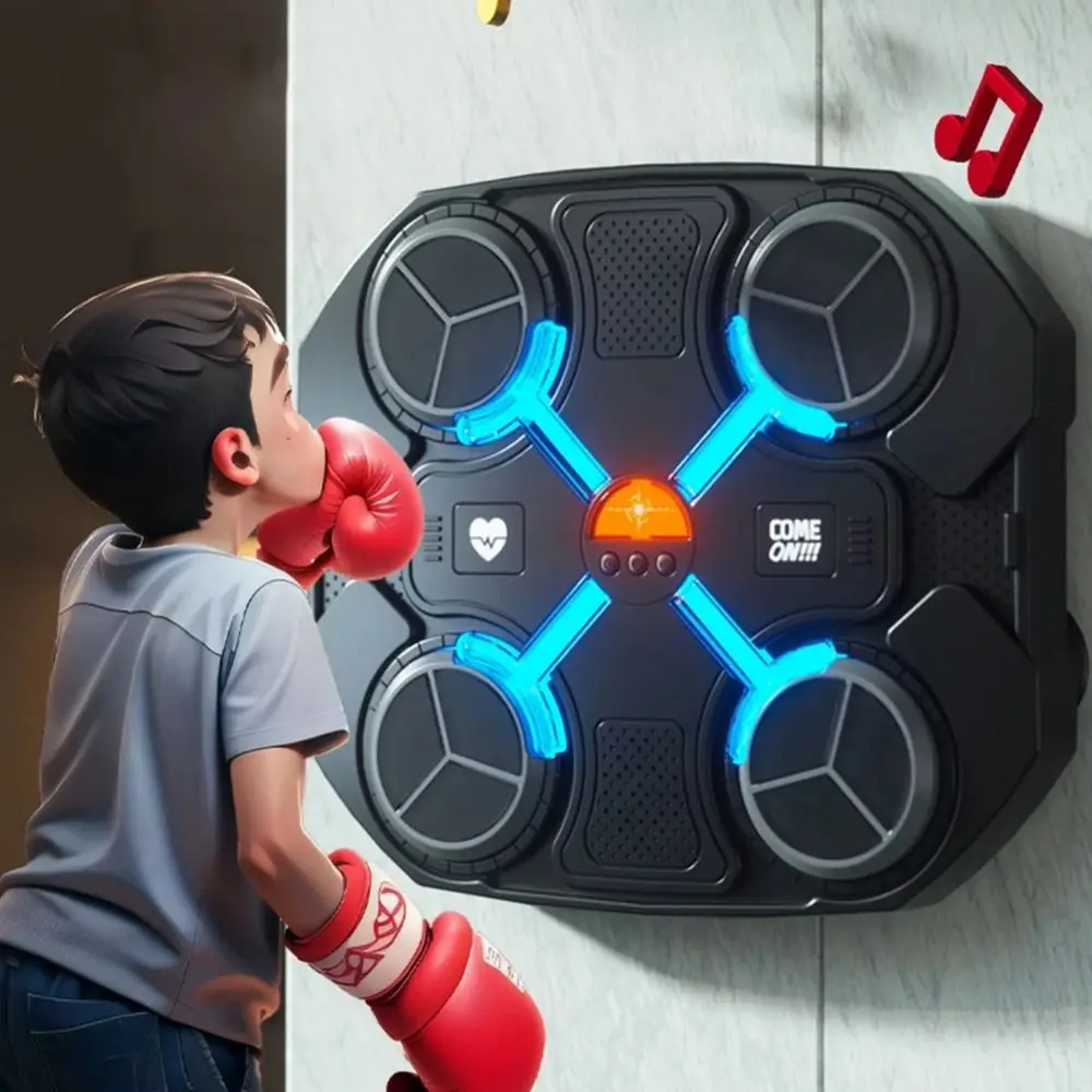 

Smart Music Boxing Machine LED Lighted BT Link Music Boxing Training Wall Mounted Boxing Target Electronic Boxing Wall Target