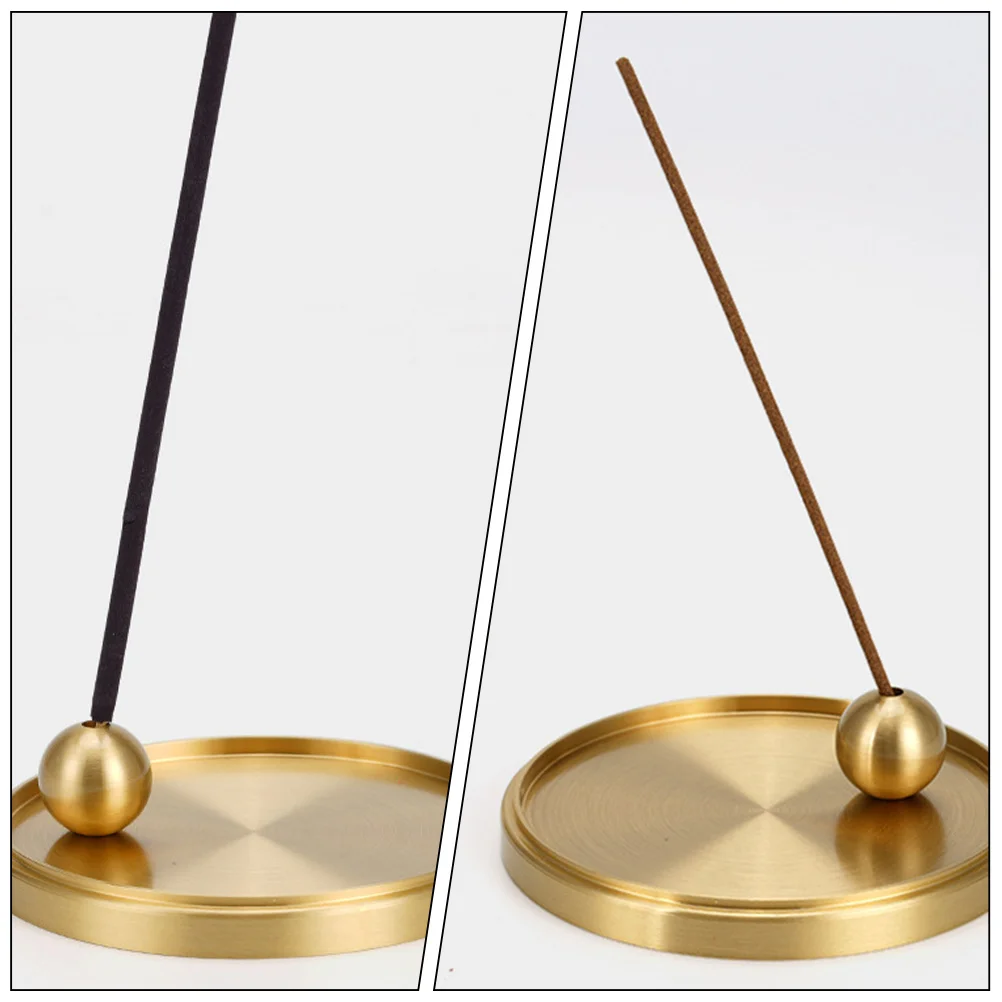 

Copper Ball Incense Stick Holder Set Brass Mini Incense Burner For Home Temple Desktop Vintage Censer Burner Metal