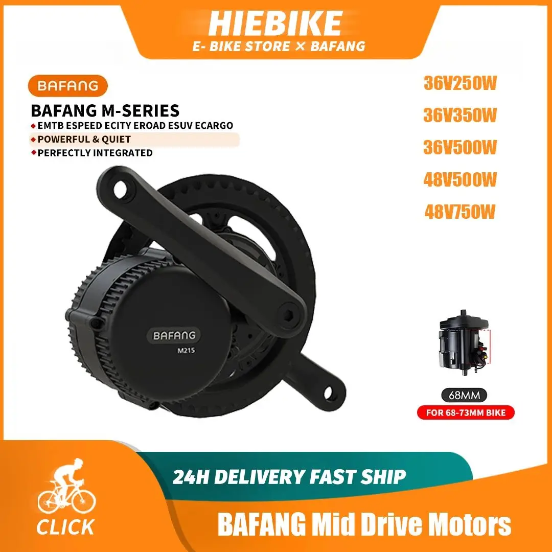 BAFANG 전기 자전거용 미드 드라이브 모터, 250W, 350W, 500W, 750W, BBS02B, BBS02, BBS01, 36V, 48V, 68-73cm, 8Fun