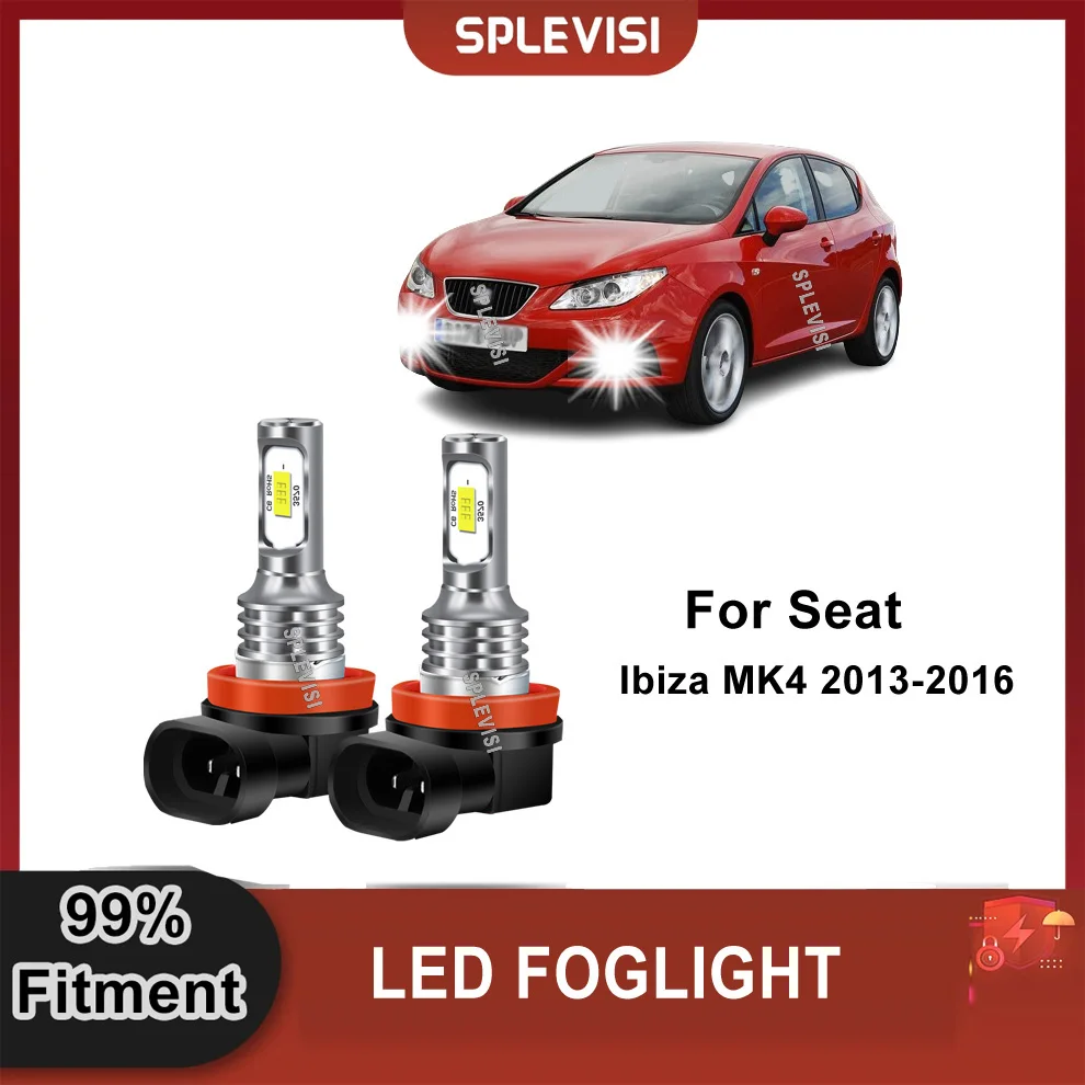 

2x6000K белая передняя противотуманная фара, лампочка 12 В h11 led для Seat Ibiza MK4 2013-2016 Leon MK3 5F 2013-2018 Toledo MK4 KG 2012-2019