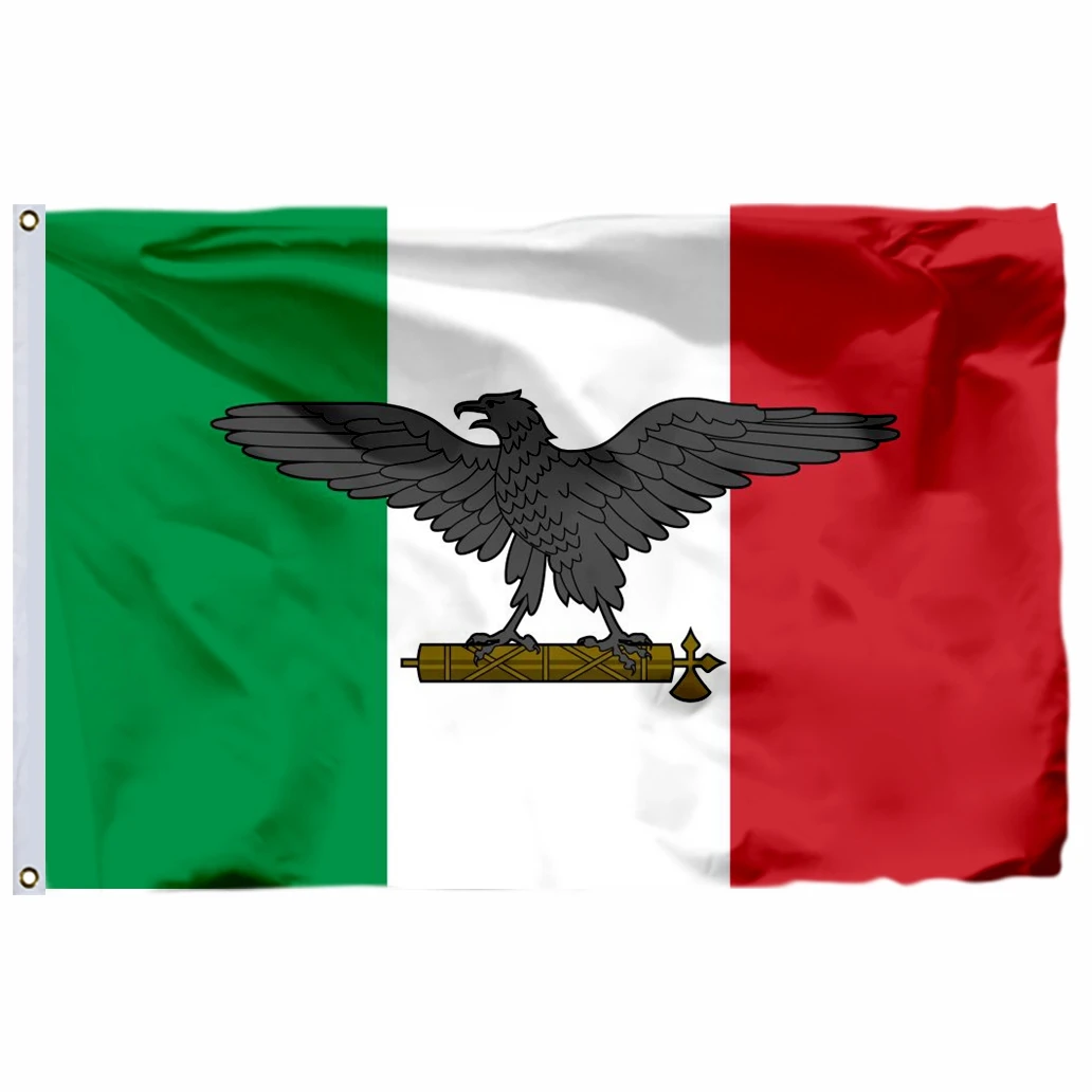 علم إيطاليا أعلام ثلاثية الألوان بألوان زاهية علم وطني إيطالي لافتة مخيطة مزدوجة مع حلقات نحاسية ديكور منزلي داخلي وخارجي