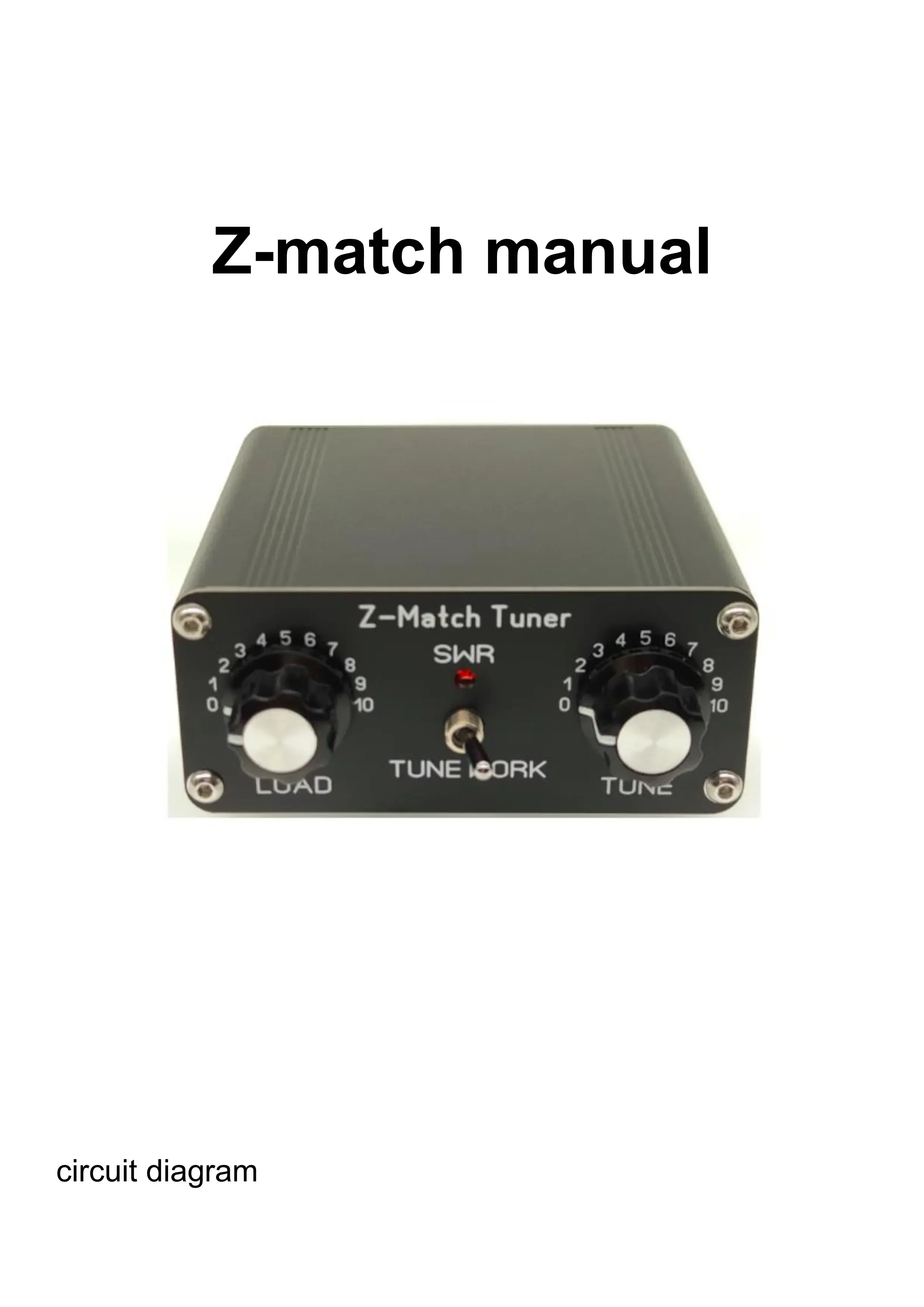 

QRP Z-match 5W Manual Tuner 3-28 MHz