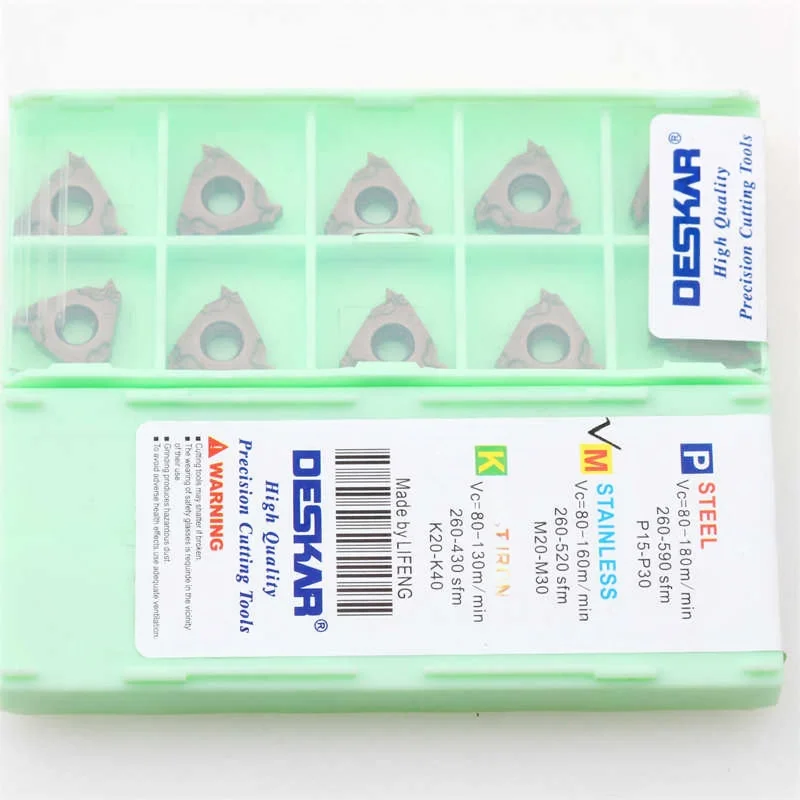 DESKAR 16ERM/IRM AG60 AG55 1.5 ISO LF6118 إدراجات خيوط خاصة من الفولاذ المقاوم للصدأ كسارة الستائر المضغوطة #2