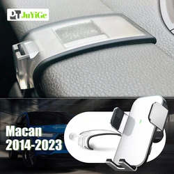 For Porsche Macan 95B 2014-2023 2015 2016 2017 Car Mobile Phone Holder Special Fixed Bracket Solar Magnetic Wireless Charging