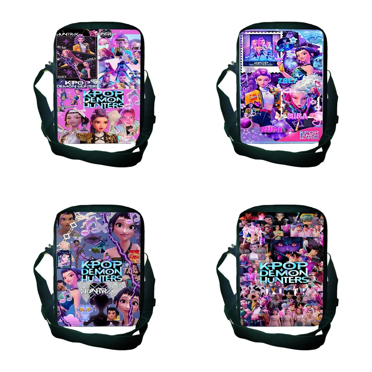 

Mochila KPop Demon Hunters Fun Game Pattern Сумка на плечо Студенческая повседневная школьная сумка через плечо Детская сумка через плечо с 3D принтом из мультфильма