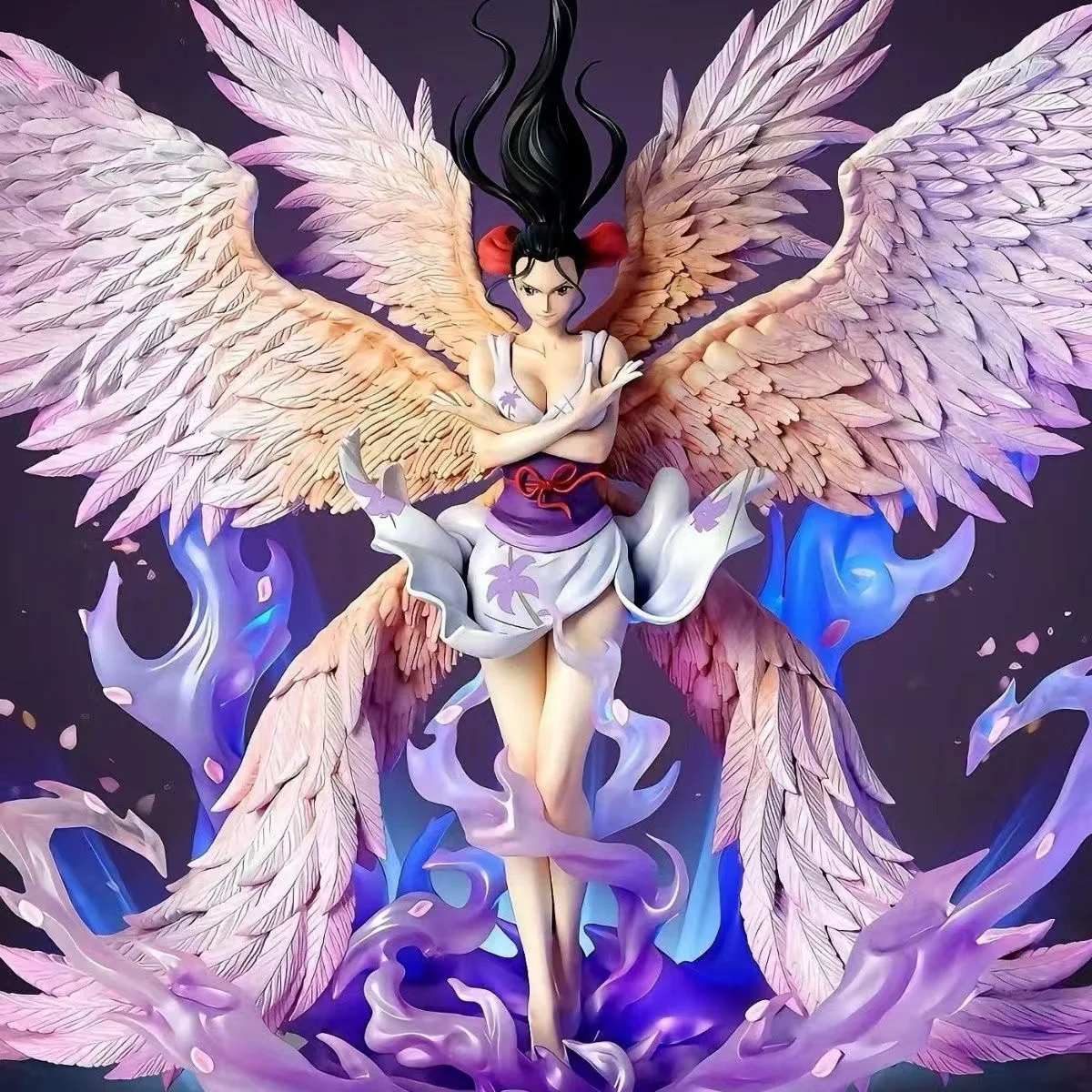 

Hot One Piece Nico Robin Jt Tianhui Six Wings Angel Descend Dual Head Gk Statue Anime Model Figure Desktop Ornament Collectible