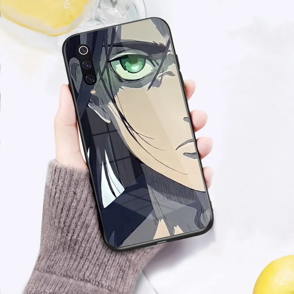 AOT Eren Jaeger Mobile Phone Case for Xiaomi 13 12 11T 10 9 Lite Redmi Note 12 11 10 10S Pro 9 9A 8 PC Glass Phone Cover Funda