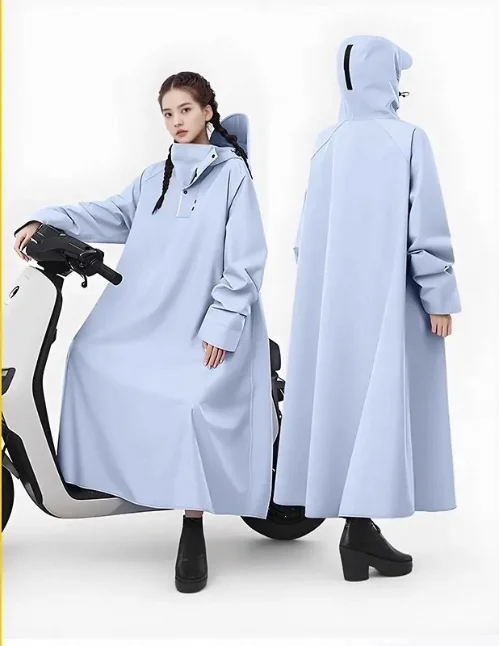 GUOQI | เสื้อกันฝนยาวพิเศษ สำหรับขี่มอเตอร์ไซค์ เนื้อผ้าหนา กันลมกันน้ำได้จริง ใช้ได้ทั้งชายและหญิง