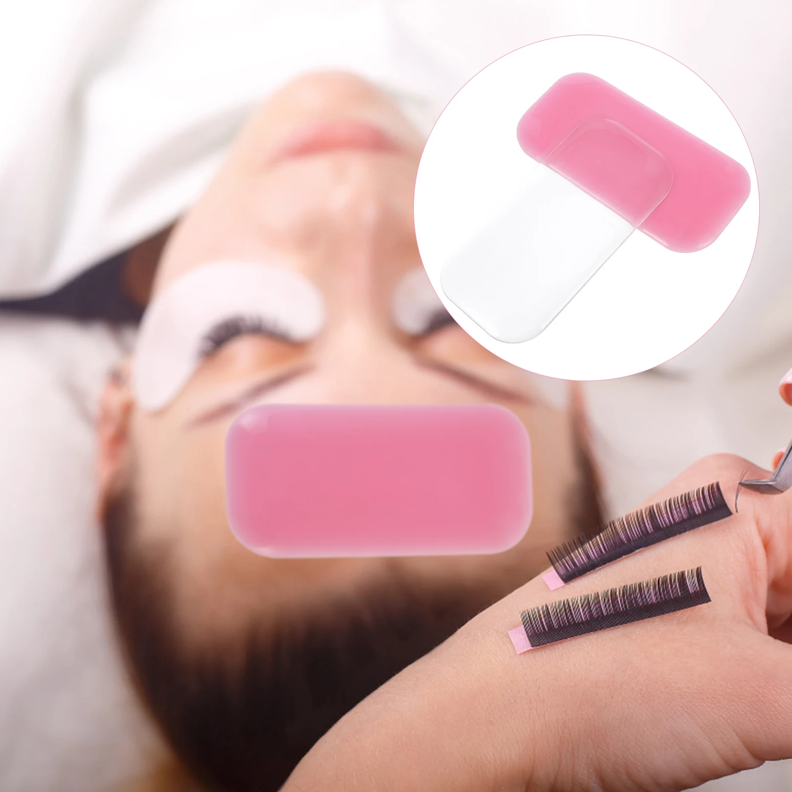 

4Pcs Forehead Stickers Cushions Eyelash Extension Tools Supplies Silicone Pads Beauty Salon Grafting Portable Safe Material