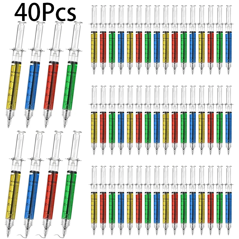 ノベルティ注射ボールペン、文房具、40個