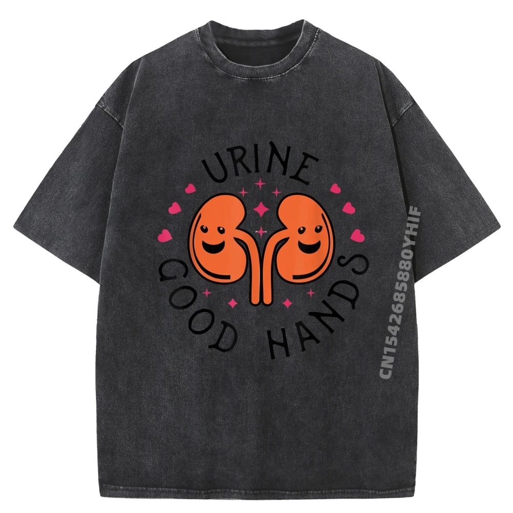 

Normal Urine Good Hands Funny Dialysis Funny Graphic Tops & Tees Special Simple Luxury Designer Mens Street Washed T Shirts