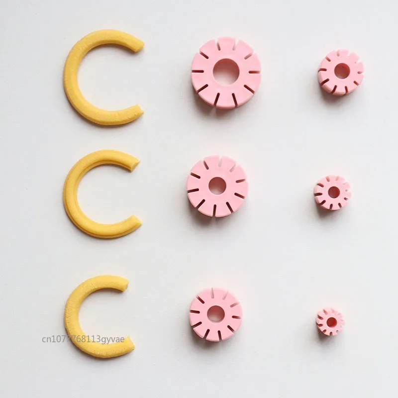 Hoop earring guide (10 holes), Polymer Clay hoop measuring guide, Hoop guide,Polymer clay tool, Earring making tool, Clay stam