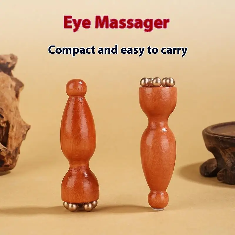 

Brass Eye Massage Stick, Handheld Facial Gua Sha Tool for Eye Relaxation & Meridian Acupressure Massage