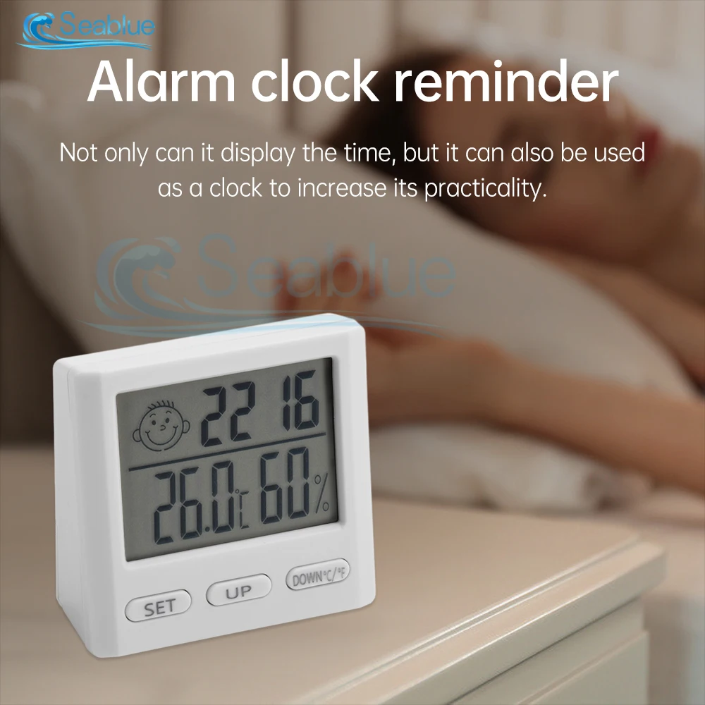 1pc New LCD Digital Temperature Baby Room Humidity Meter Home Indoor Electronic Hygrometer Thermometer Weather Station