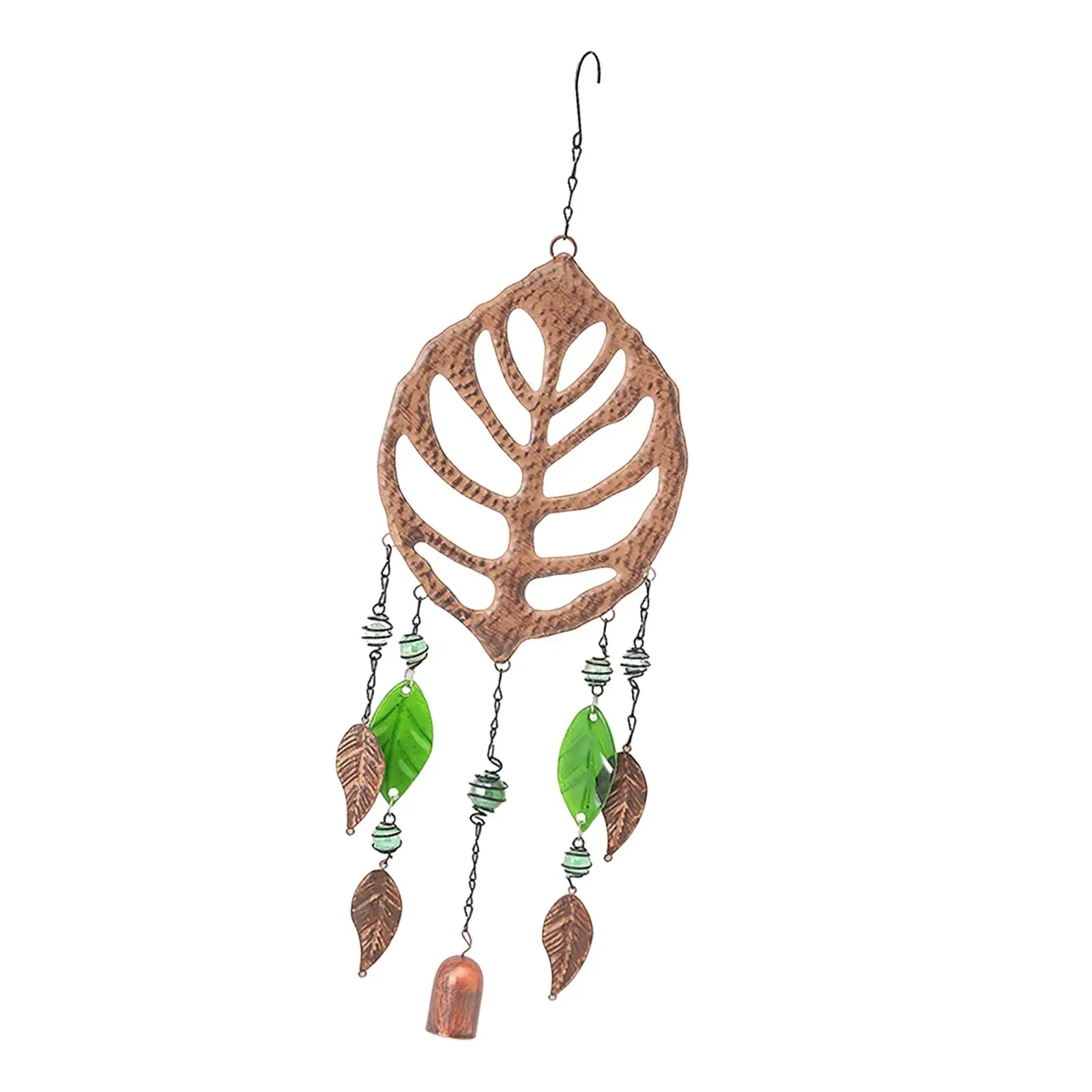 Garden Wind Chimes Wind Bell Iron and Stained Glass Arts Crafts Pendant Hanging