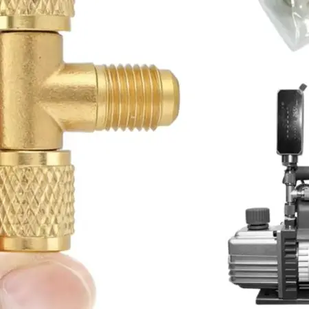 For Vertical Configuration Vacuum Gauge Tee 360 Degree Rotation Gauge Tee Connector 6*3*1.5cm High Pressure Resistance