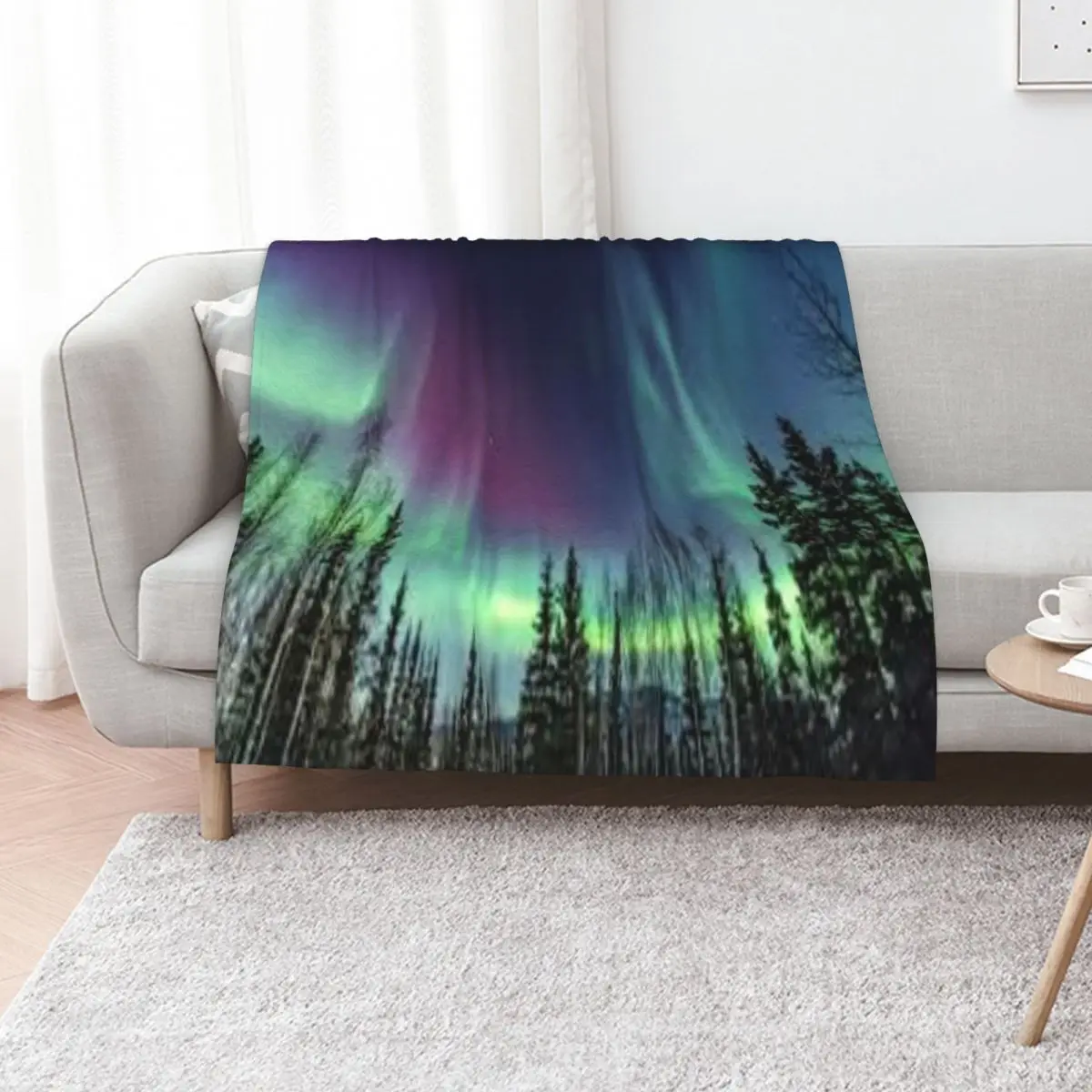 Aurora Borealis Throw Blanket Moving Decoratives Blankets For Sofas christmas decoration Hair Soft Plush Plaid Blankets
