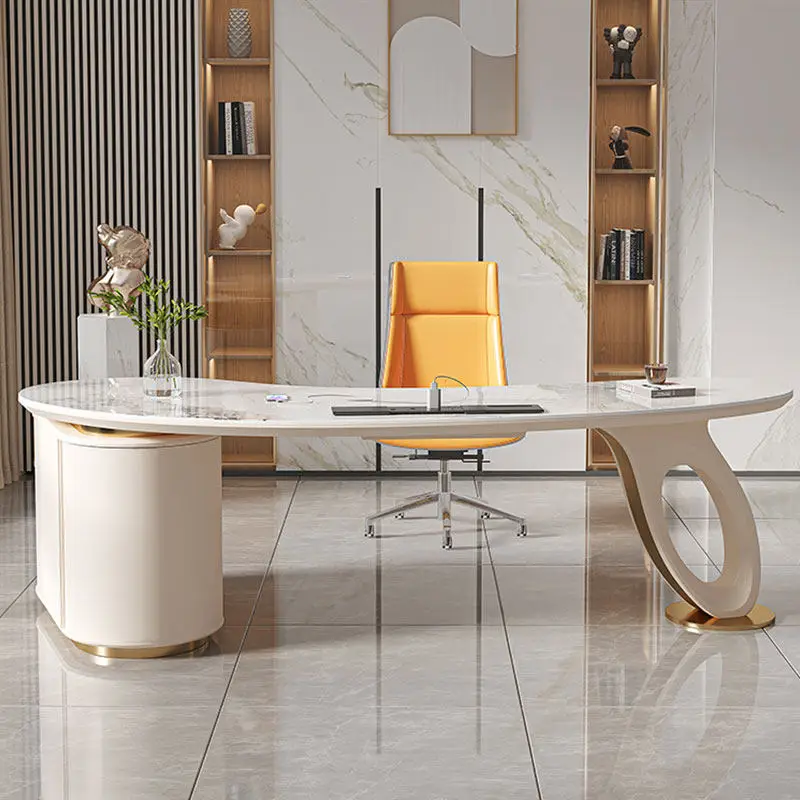 Design Luxury Office Desk Aesthetic Minimalist Multifunctional Standing Office Desk Executive Computer Ufficio Home Furniture