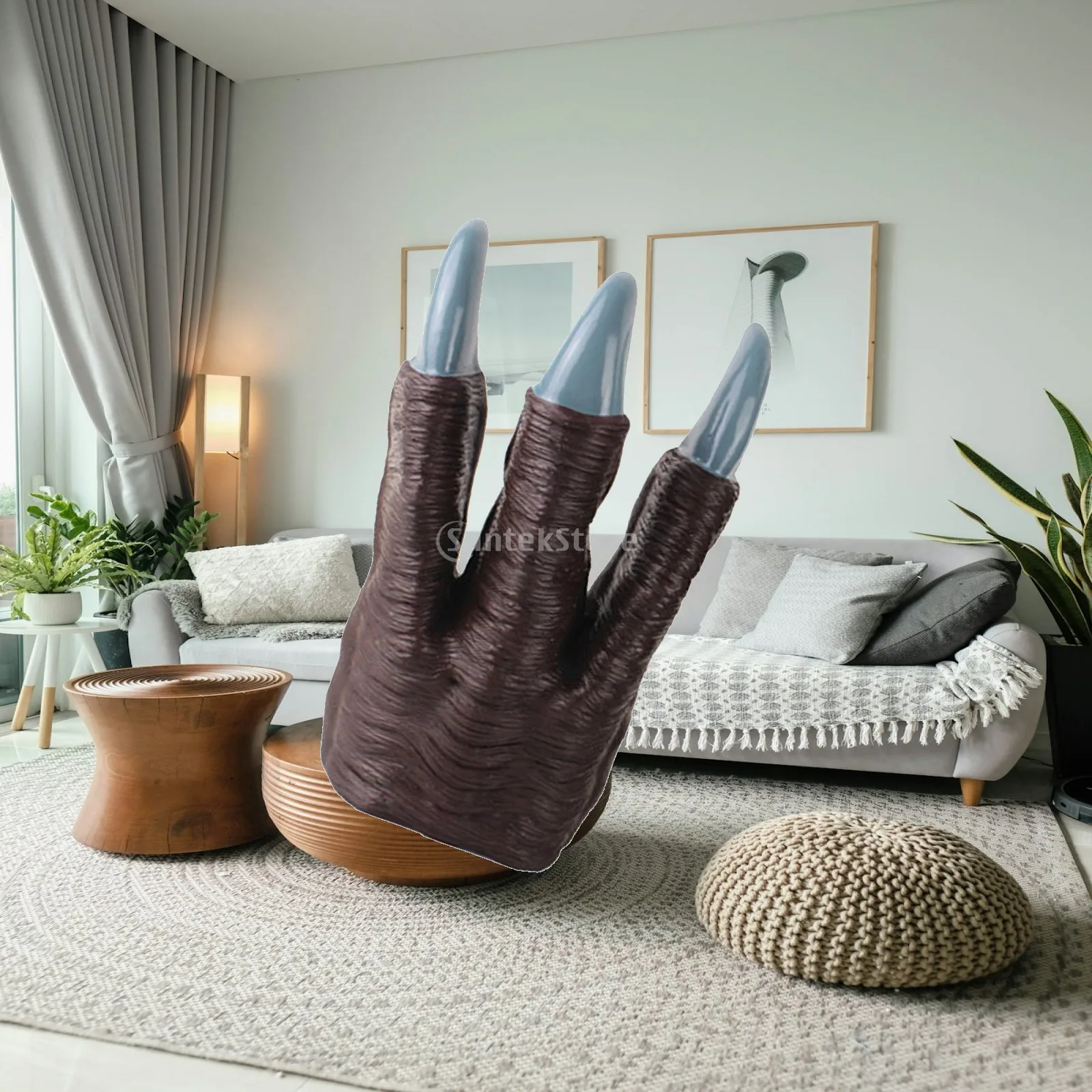 Animal Glove Doll Brown Dinosaur Claw Gloves Creative Hand Puppet Toy for Classroom Story Time
