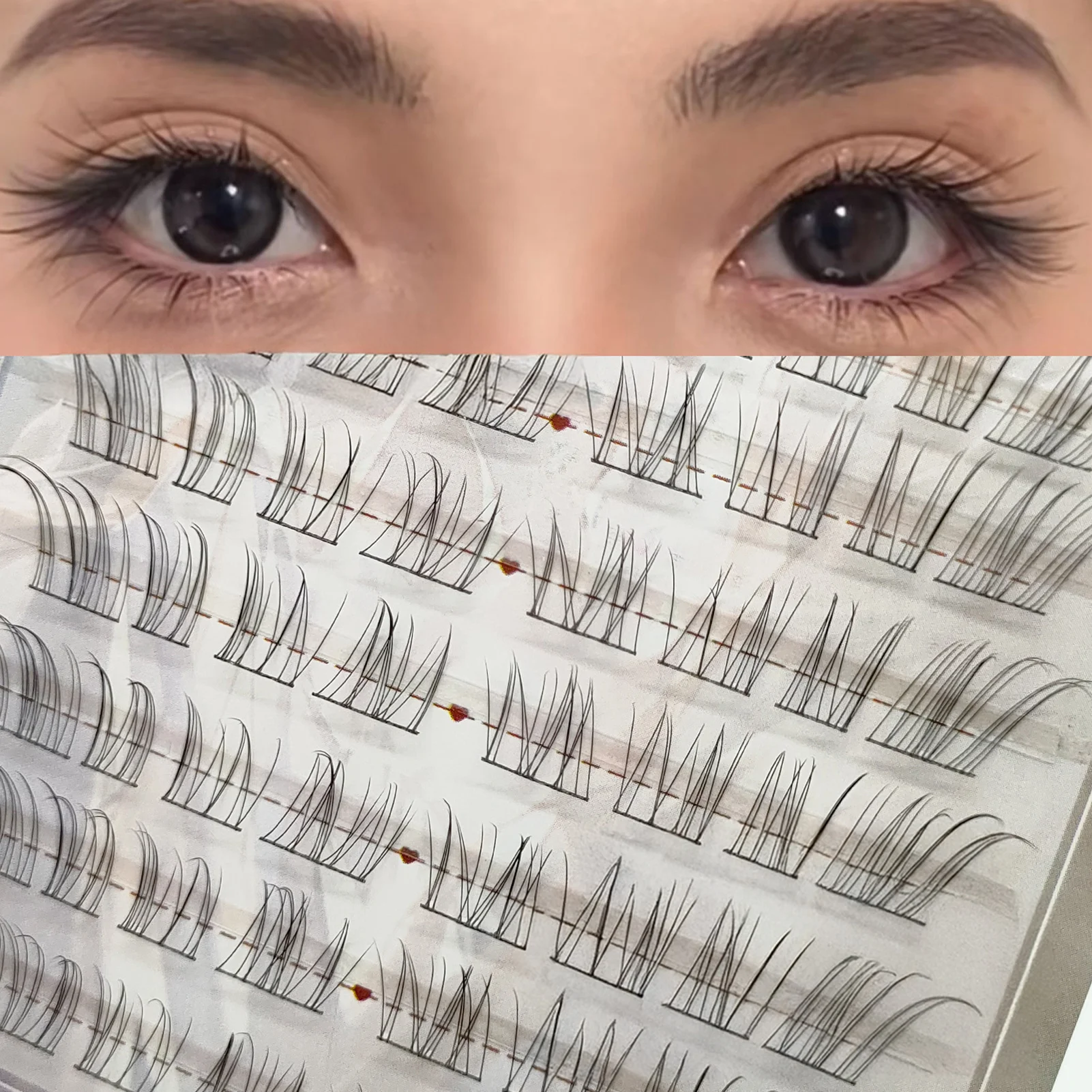 8 linhas efeito 3d cílios postiços individuais mangá autoadesivos estilos de raposas extensão de cílios perfeita para meninas maquiagem dos olhos