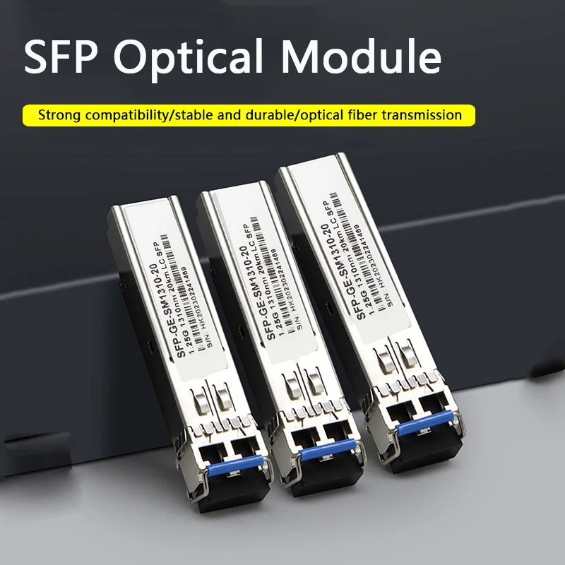 

1.25G LC SFP Module Single Fiber Optical Transceiver Gigabit Fiber SFP Switch Module 20km 850/1310nm