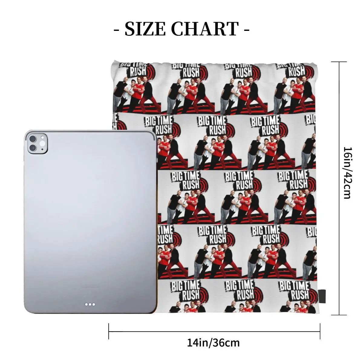 حقائب ظهر للموسيقى من Big Time Rush BTR Band كاجوال محمولة برباط وحقيبة أحذية وحقائب كتب لطلاب السفر