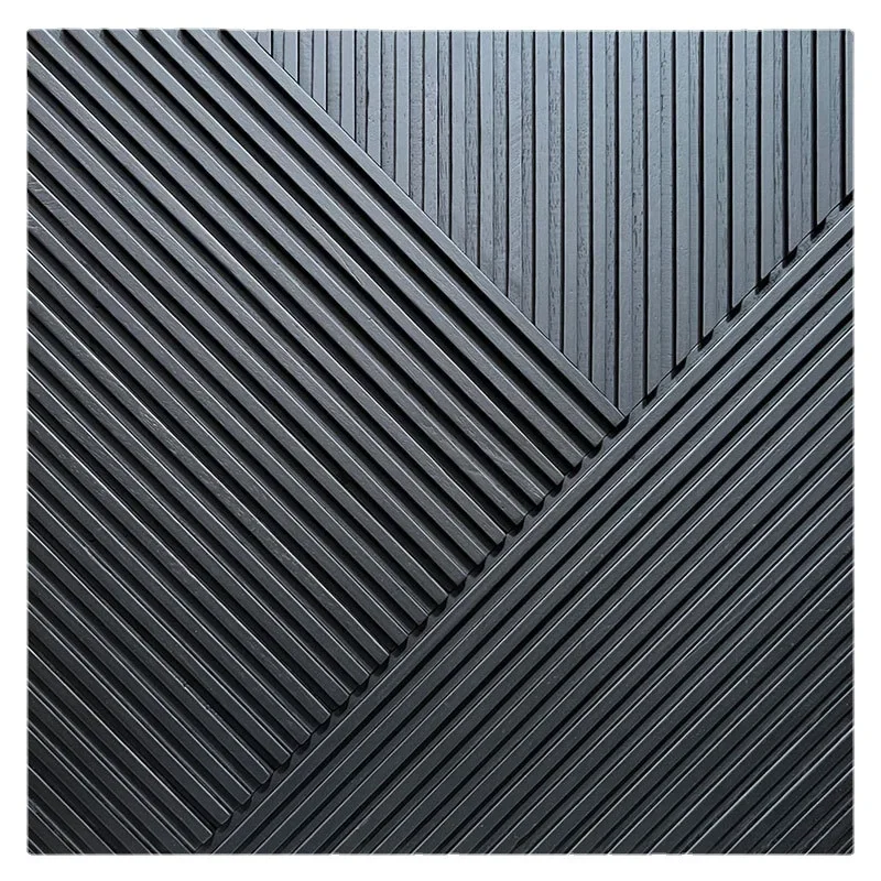 Solid wood panel concave convex board wall panel grille grille TV background wall decoration
