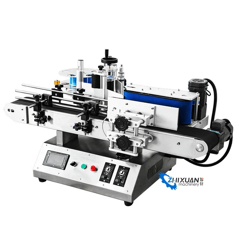 Manual digital label printing machine small sleeve desktop sticker bottle water bottle labeling machine