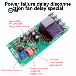 AC100V-220V Adjustable Timer Control Relay Module Turn Off Delay Switch Board For Exhaust Fan Power Supply