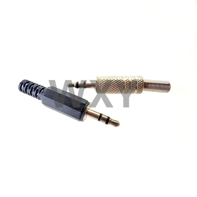 5pcs METAL Plastic 2.5mm 3.5MM Mono/Stereo Male Jack Plug Audio Connector Headphone