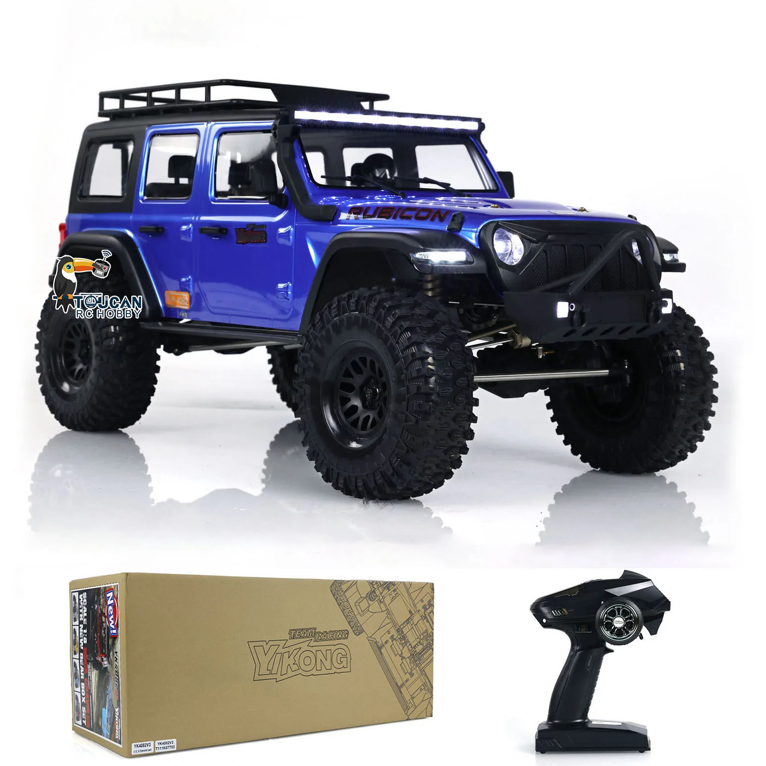 1/8 RC Crawler Car 4WD YIKONG YK4082 V3 Remote Control Climbing Vehicles Model RTR with Light System Painted Toy Gift TH23225