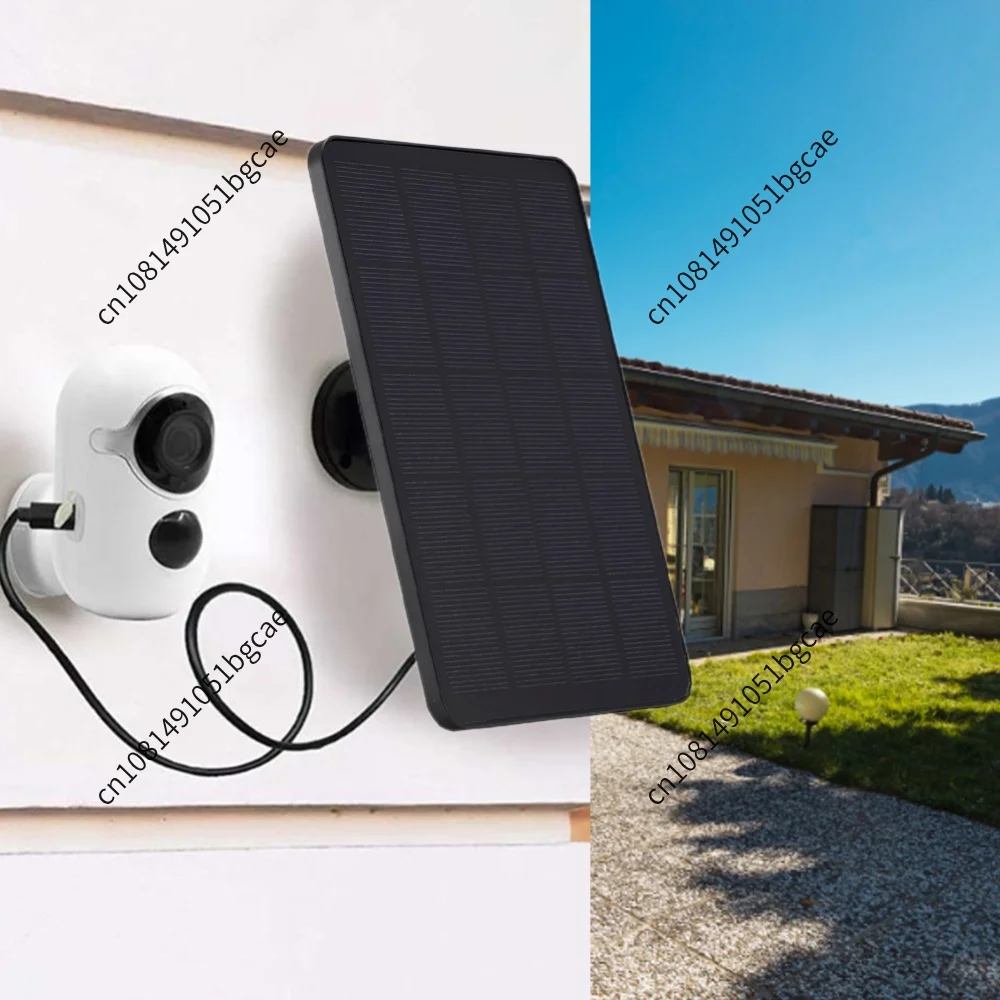 10W 5V Solar Panel 360 Adjustable Bracket Monocrystalline IP Security Camera Charger Wall Mount for Intelligent Doorbell Camera