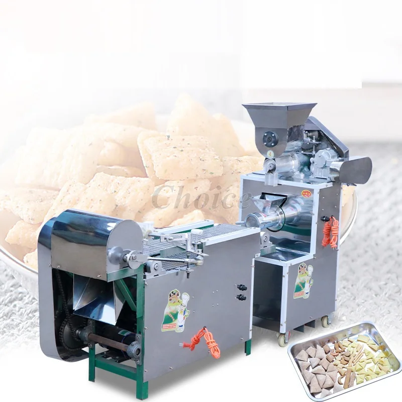 High Capacity Corn Puffing Making Machine Fully Automatic Puffed Wheat Flour Food Maker Automatic Cutting All-In-One Machine