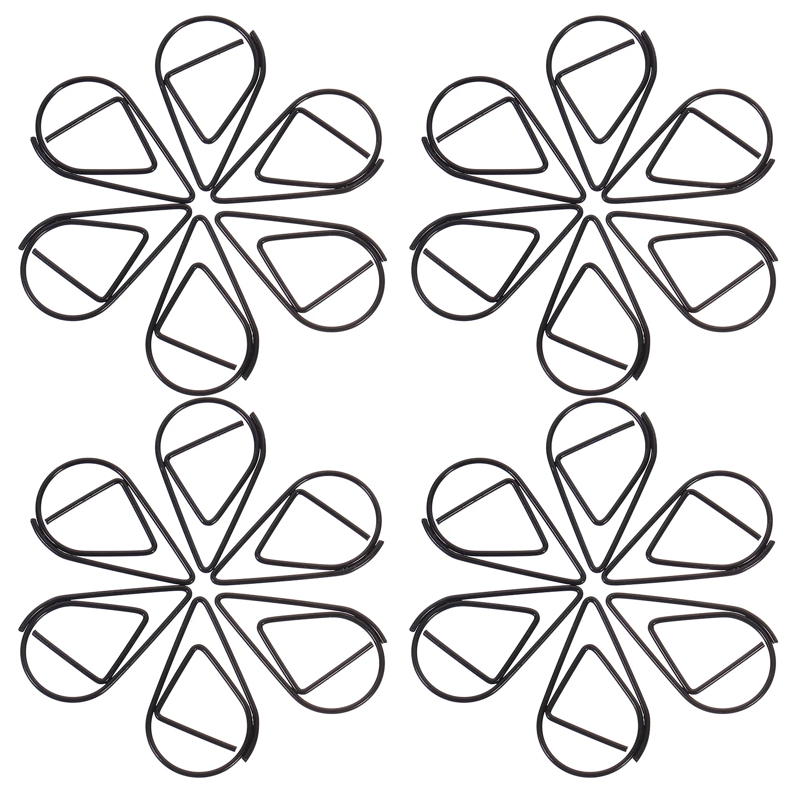 

100 Pcs Paper Clip Office Supplies Marking Clips File Water Drop for Steel Wire