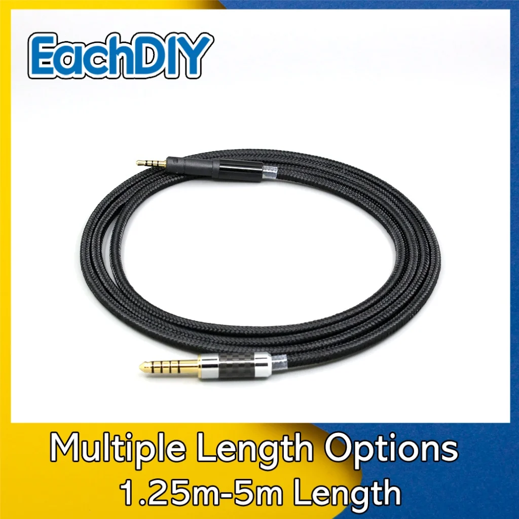 

Black Super Soft Headphone Nylon OFC Cable For Sennheiser HD599 HD569 HD 560S HD559 hd560s 8241