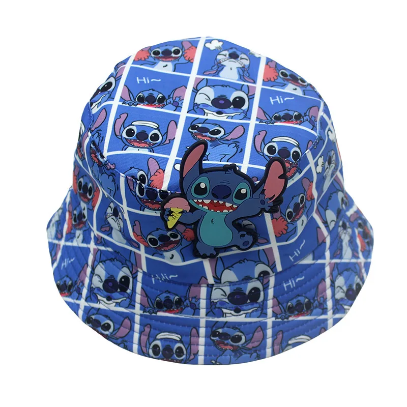 The Lilo & stitch Starcraft Baby Stitch dibujos animados impreso Anime hombre pescador sombrero mujer Casual sombrero cuatro estaciones Unisex sombrero lindo