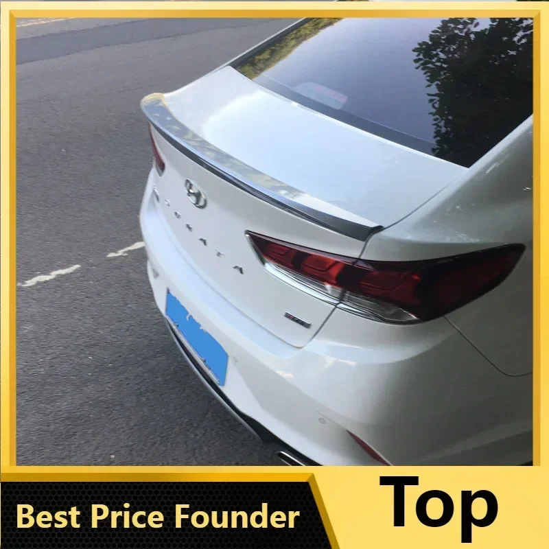 High Quality ABS Plastic Spoiler Primer Color Car Tail Wing Rear Trunk Spoiler For Hyundai Sonata 9 2018+