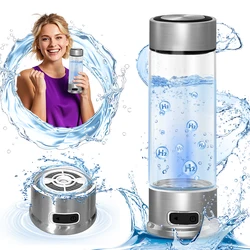 Hydrogen Water Bottle, Hydrogen Water Bottle Generator, 1500 PPB Smart Electrolysis H2 Water Ionizer with SPE/PEM Technology