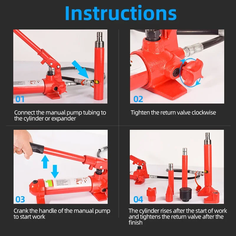 Factory Sale Auto Repair 4/10/20 ton Portable Hydraulic Equipment Porta Power Jack