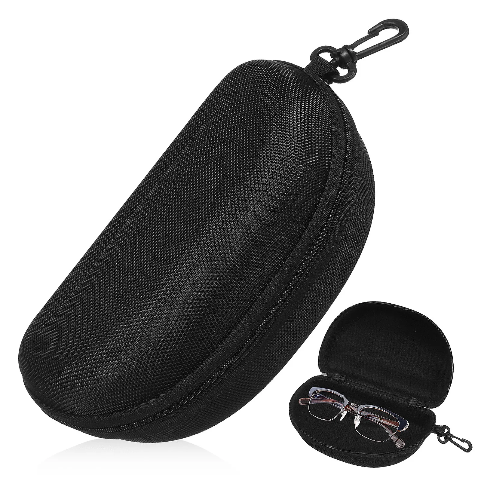 Portable Glasses Holder Sports Sunglasses Case Large Capacity Protective Zipper Eyeglasses Organizer for Cycling Hiking Travel