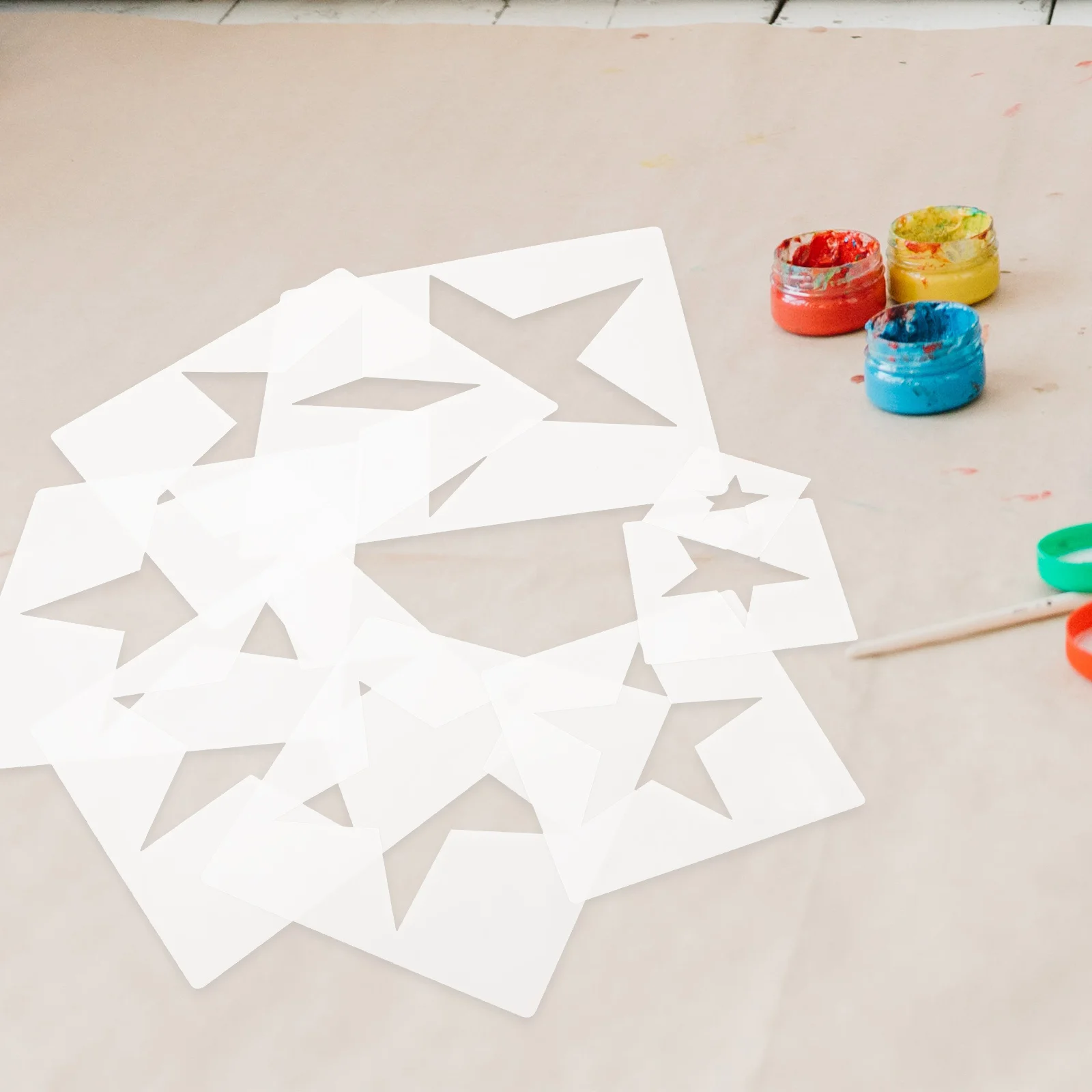 

16Pcs Star Stencil Durable Painting Stencils for DIY Crafts Wall Art Supplies for Artists Star Template Paint Stencils