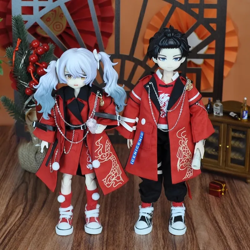 Ob22 24 Doll New Year's Set Dragon Costume Clothes Doll Red Overcoat For Ymy Licca Azones Ob24 Ob27 Dolls