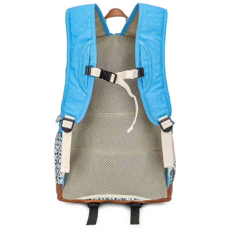Canvas waterproof camera bag backpack for middle school students, casual and durable printed design photography bag