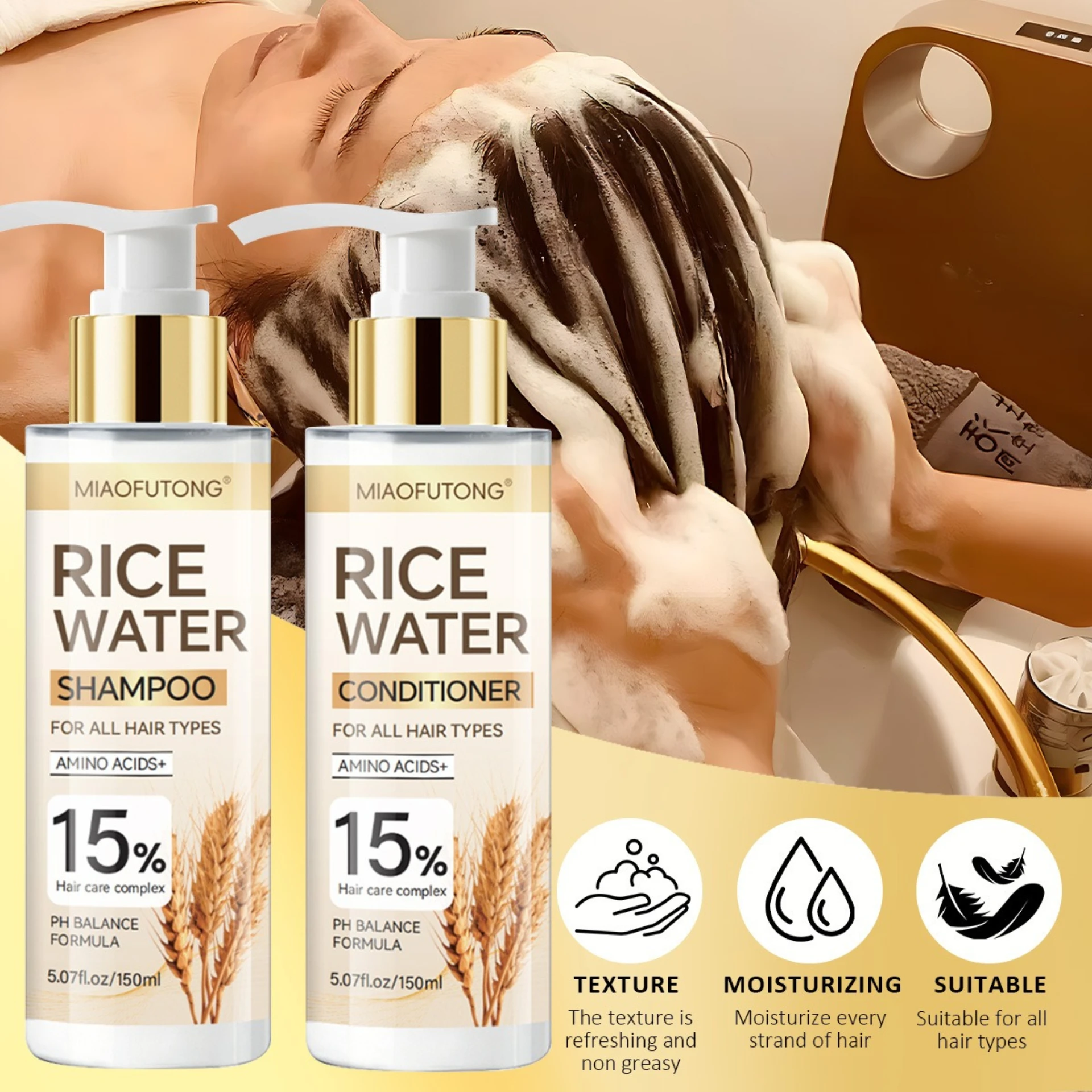 Rice Water Shampoo Conditioner - đánh giá và giá Hair Care With Rice Water