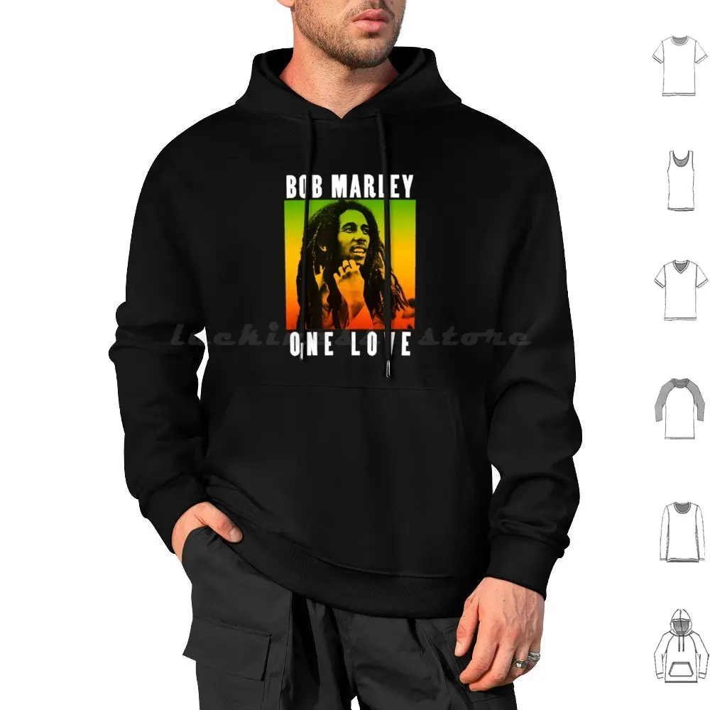 

One Love Gradient Hoodies Long Sleeve Reggae Rasta Marley Jamaica Bob Music One Love Rastafari Dub