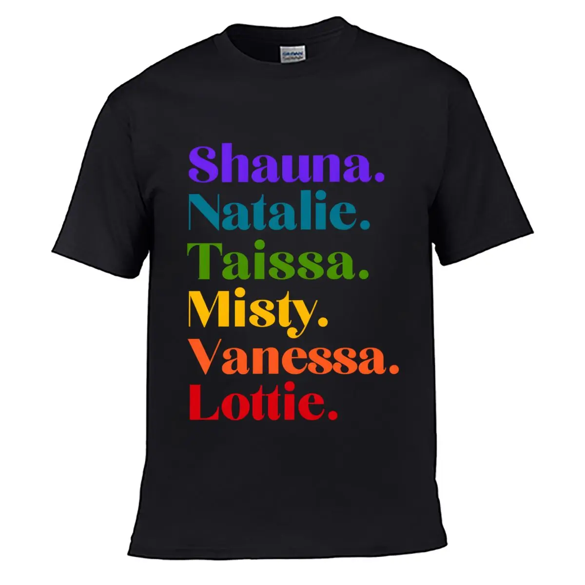 Shauna Natalie Taissa Misty Vanessa Lottie Yellow Jackets Wilderness Names Street Loose Simple Tee