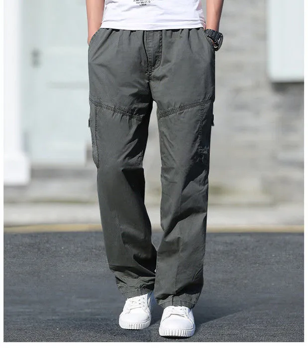 Herren hose neue Cargo hose Outdoor-Freizeit hose Baumwolle bequeme dünne Jogging hose Multi-Pocket-Arbeits hose – Detail 8
