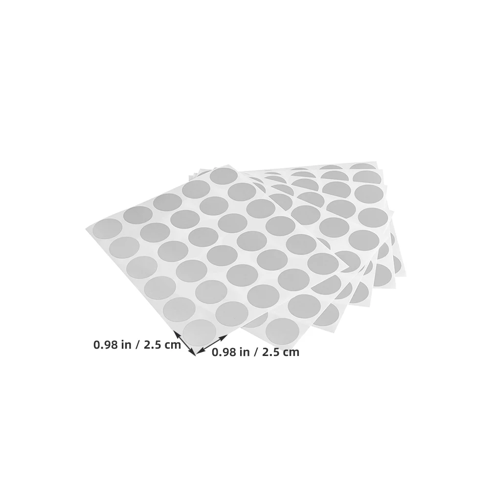 6 أوراق ملصقات للخدش مقاس 1 بوصة مستديرة ذاتية اللصق مطلية بالفضة سهلة التقشير لمكافآت تذاكر جوائز ألعاب الحفلات ذاتية الصنع