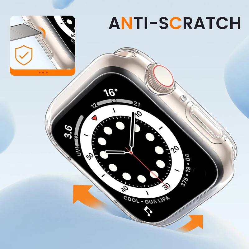 Custodia in TPU per Apple Watch cover 40mm 41mm 42mm 44mm 45mm Soft Screen Protector paraurti cavo per iwatch series 9/8/7/6/5/4/SE/3